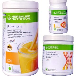 Herbalife Formula 1 Mango 500g with Personalized Protein Powder 200g and Afresh Lemon 50g Pack of 3