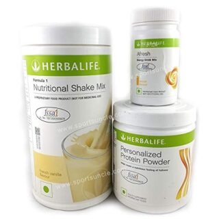 Herbalife Nutrition Shake Mix Vanilla Flavour Weightloss Package (Formula one vanilla shake 500gm, PPP 200gm, Afresh Lemon 50gm)