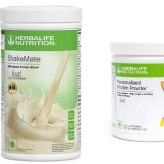 Herbalife Formula 1 Shake Strawberry Flover , Protein 200g, Afresh Lemon , Shake Mate (Pack of 4, Strawberry, Lemon Flavore)