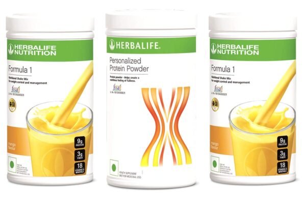 Herbalife Combo 2 Formula 1 Mango - 500g With Protein Powder (400g) (pack of 3)